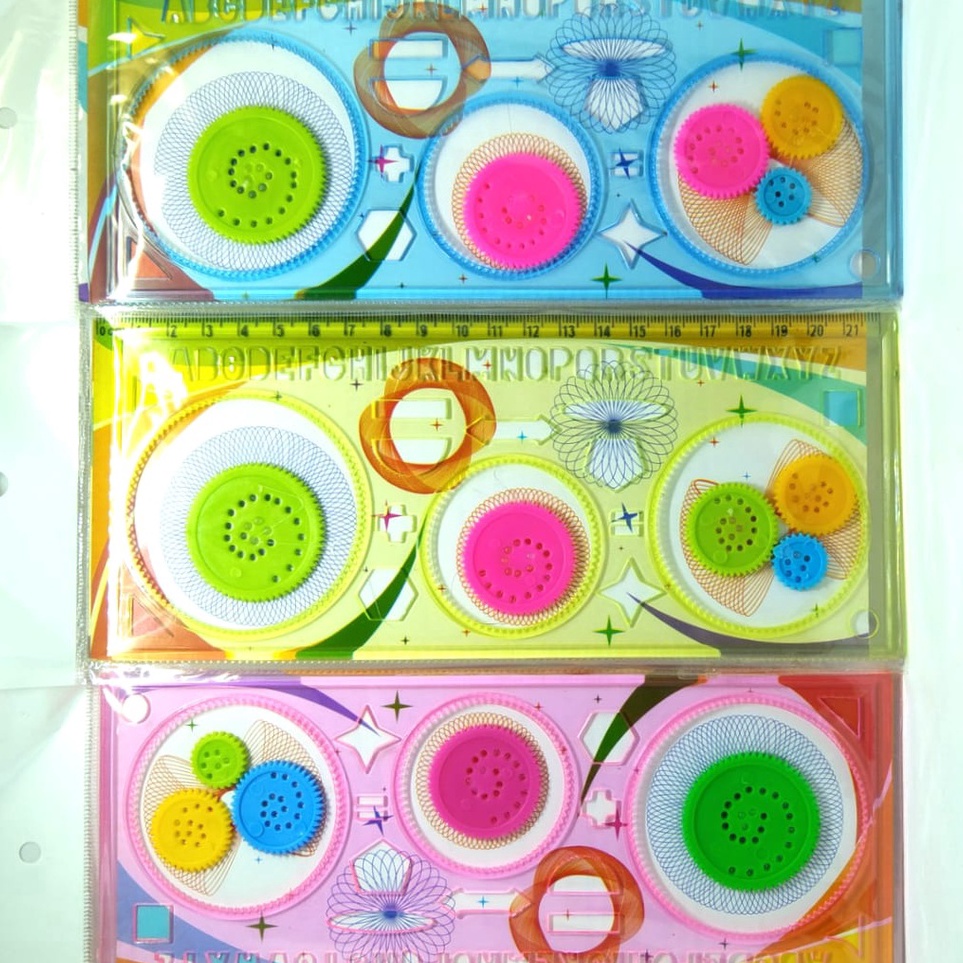 

Penggaris Rotari Garisan RotariPenggaris Rotary BT21 Penggaris Bunga Pattern Spirograph ART H9N3