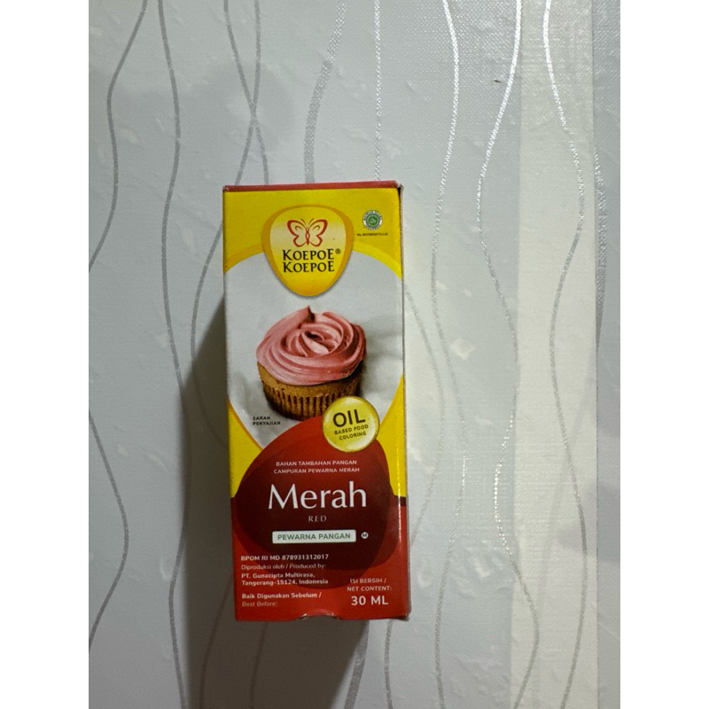 

Koepoe-Koepoe Warna merah / Pewarna Pangan - 30ML - New
