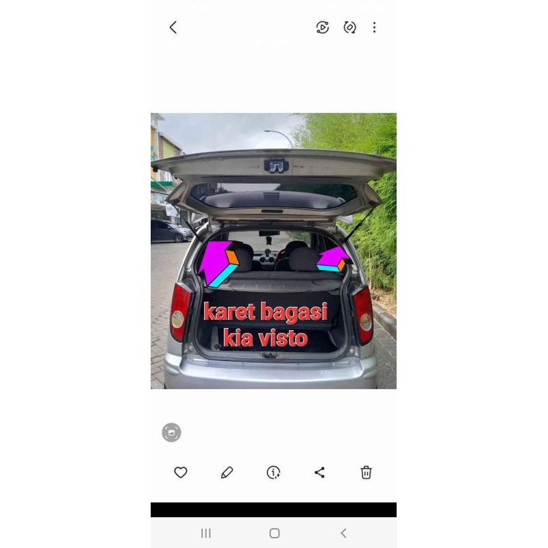 karet bagasi mobil kia visto