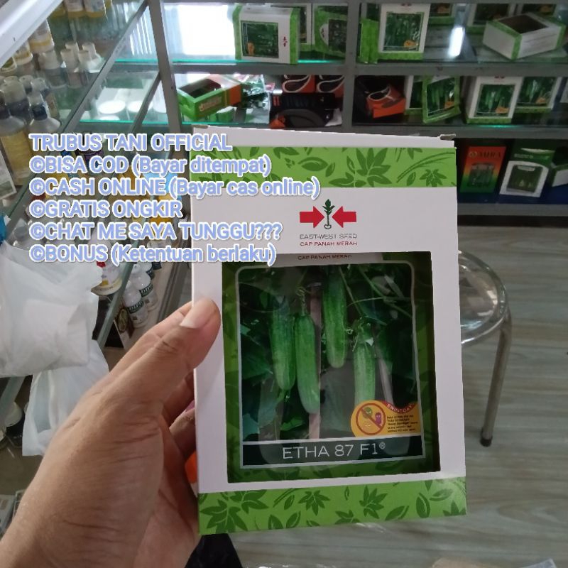 Benih Bibit Timun Etha 87 F1 (Cocok ditanam di dataran rendah sampai menengah) 800 Butir Kadaluarsa.