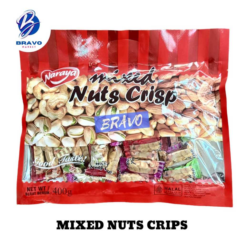 

Naraya Mixed Nuts 400gr Naraya Permen Kacang Enting Enting Gepuk Snack