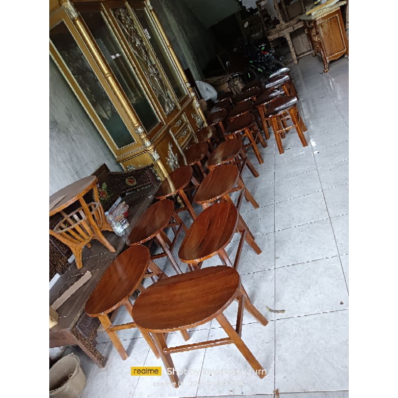stool kayu jati