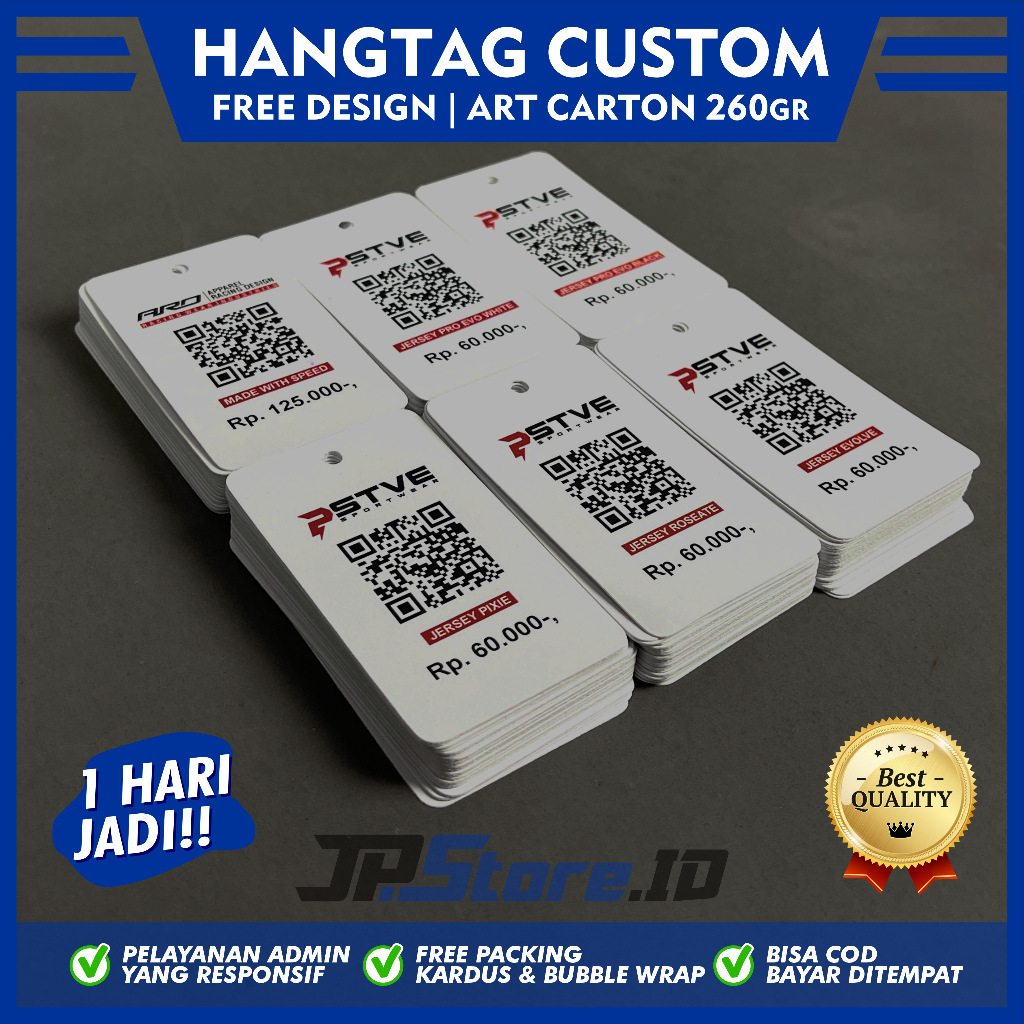 

Hangtag Art Paper sudah ada Tali Loopin - Tag Baju Hijab Hang Tag Kaos Label 3x2 GROSIR JPID