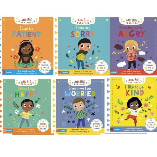 

Buku Campbell little big feelings book pull push slide board book ART D9I1