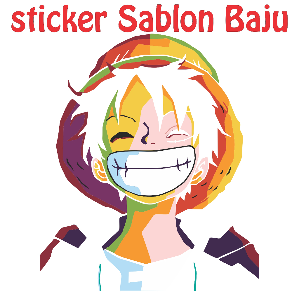 Stiker Baju Sablon Setrika Gambar Luffy One Piece