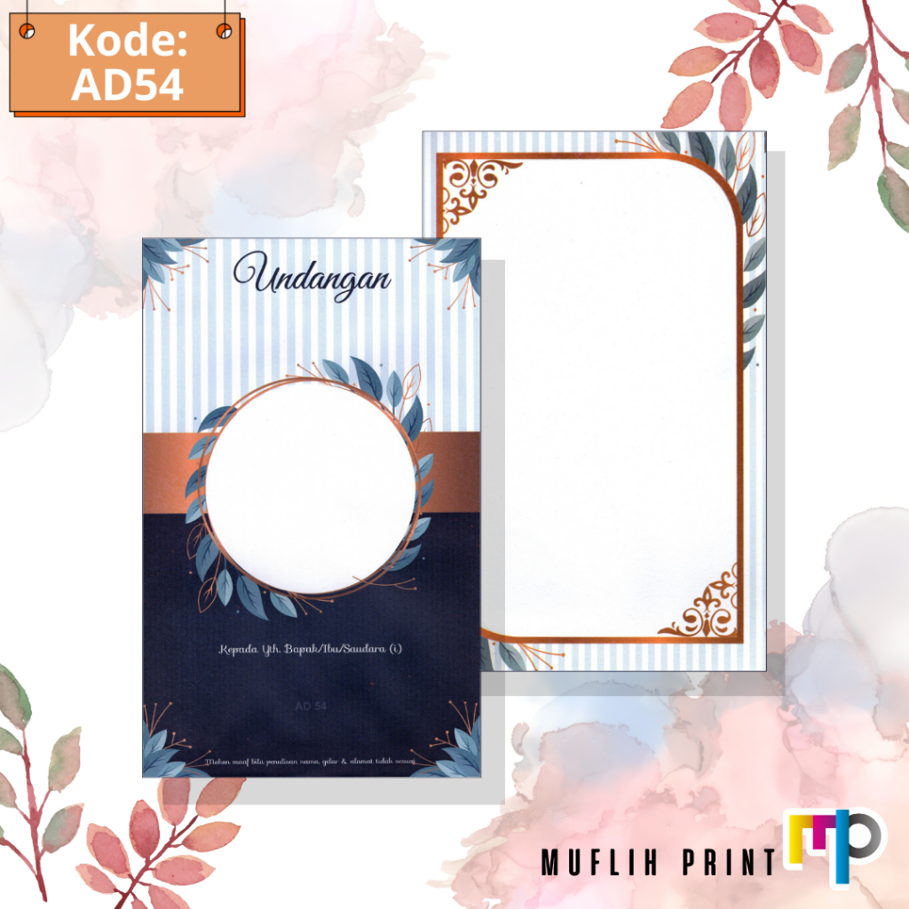 Blangko Undangan Pernikahan Kosong Murah + Amplop Undangan AD54