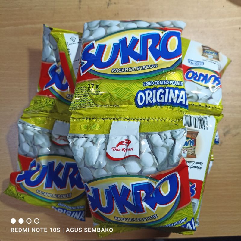 

1 rcg snack kacang atom - sukro 10 x 16 gram