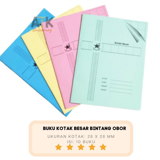 

Buku Tulis Mandarin Kotak Besar Bintang Obor 38 Lembar atk