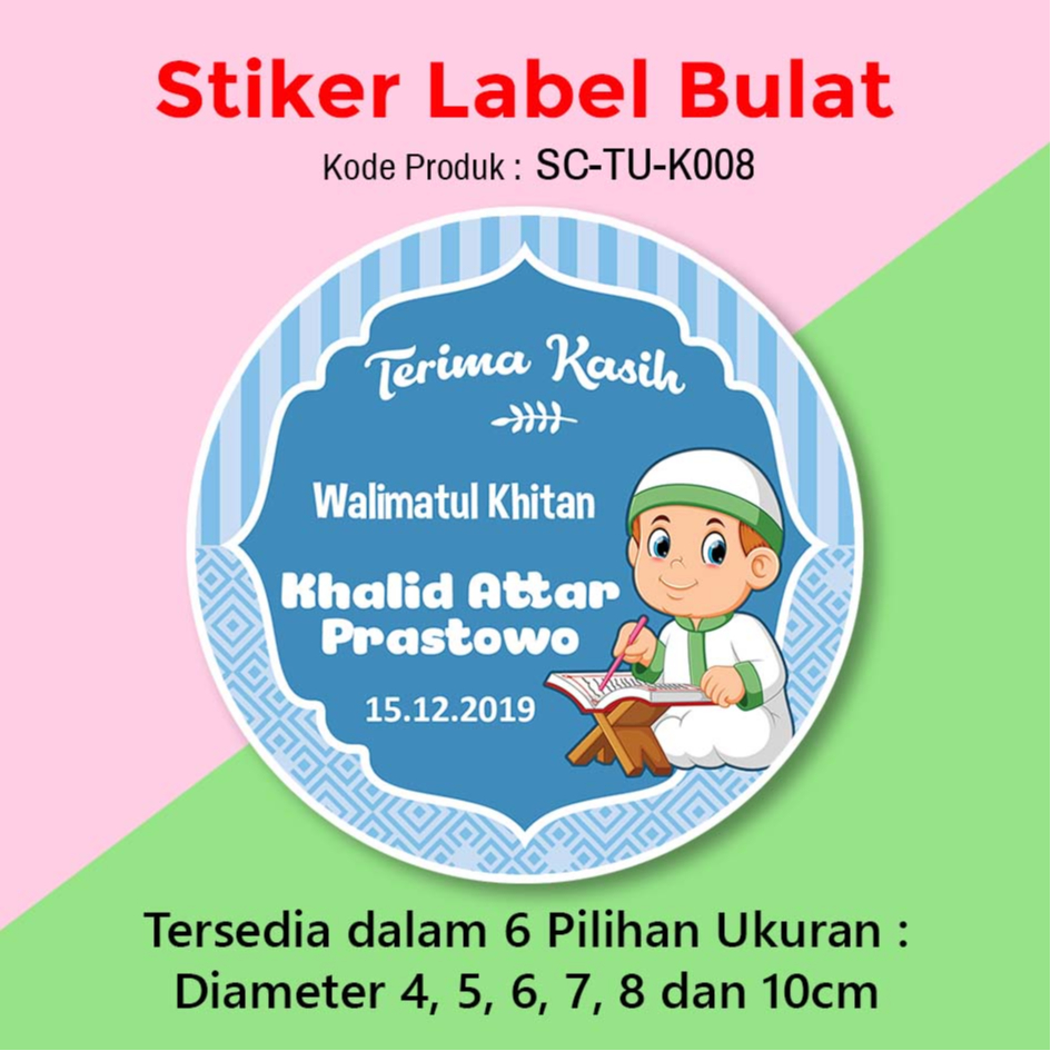 

STIKER LABEL KHITANAN ANAK TUMPENG MINI SOUVENIR SUNATAN KARTUN ANAK