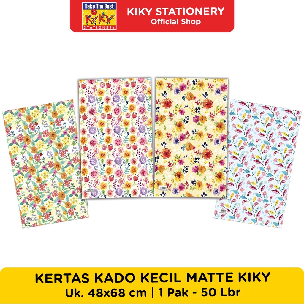 

Kertas Kado Kiky Matte Ukuran Sedang 50 Lembar