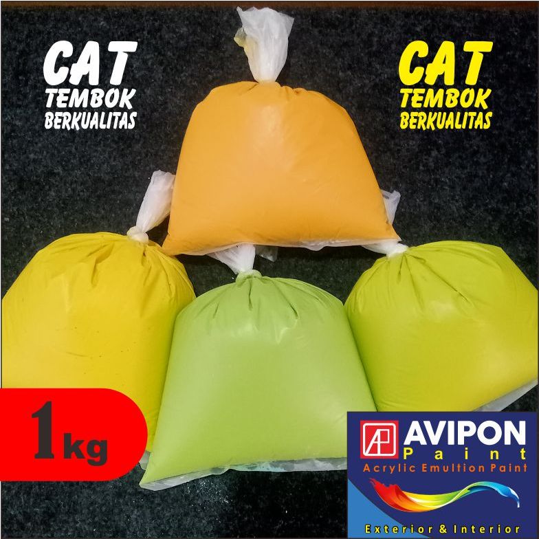 CAT TEMBOK WARNA GREEN, YELLOW, ORANGE