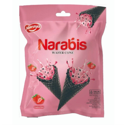 

[Halal] Narabis Wafer Cone Strawberry / Cream Chocolate 220g