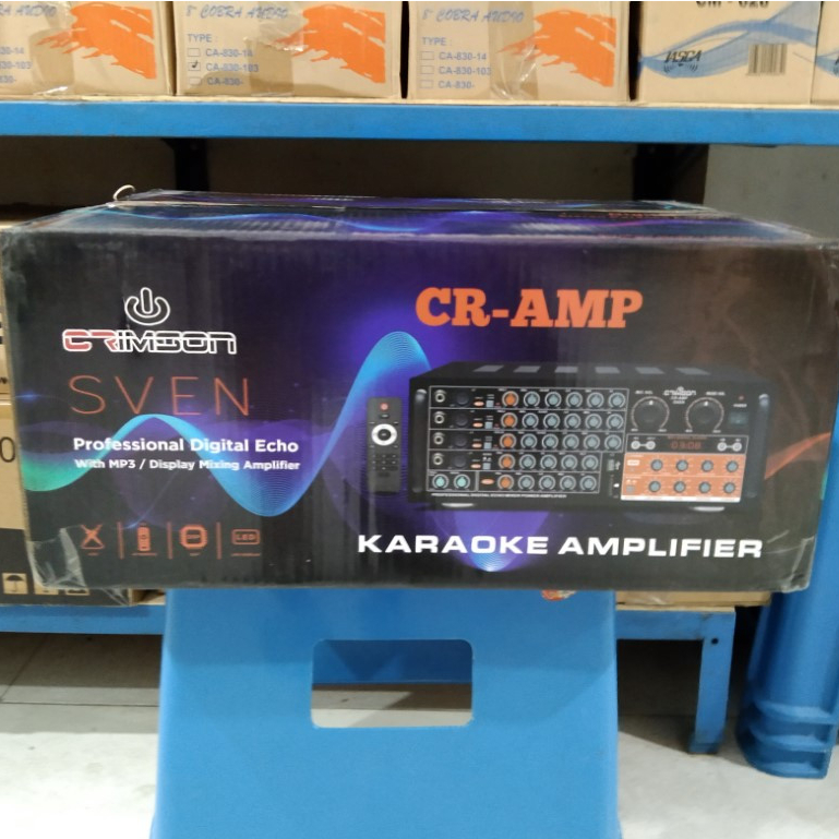 Ampli / Amplifier / Amplifier Karaoke / Amplifier Digital Karaoke / Power Amplifier Bluetooth USB FM MIC CRIMSON SVEN