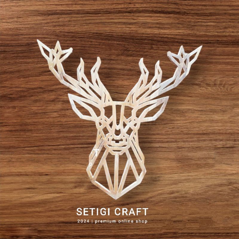 Kepala Rusa Krawangan Kayu Jati