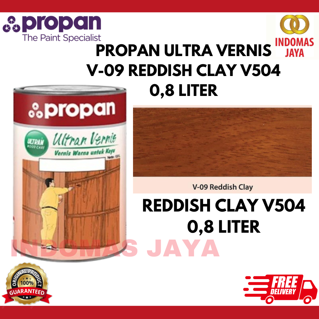 PROPAN Ultran Vernis V-09 REDDISH CLAY V504 0,8 L / POLITUR / Plitur / Pelitur / Cat Kayu