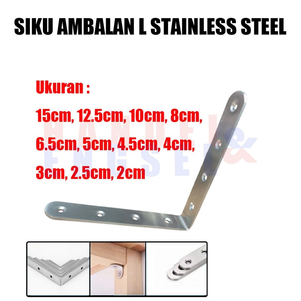 Siku Ambalan L 8 cm & 10 cm  Siku L Lemari Rak Verseng