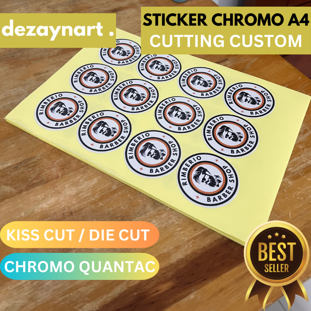 

Cetak Stiker Label Chromo Quantac A4+ Circle3 Kiss Cut & Die Cut | Laminasi Doff - GROSIR!