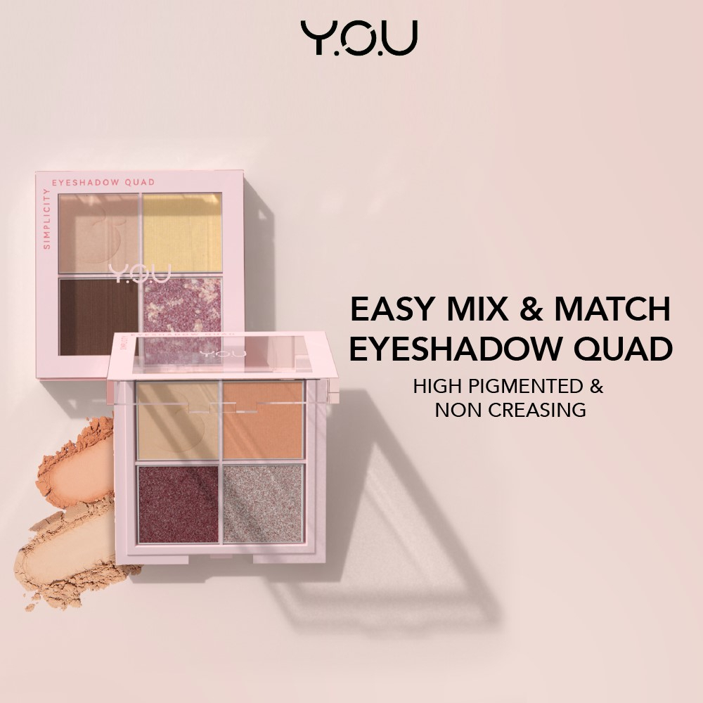 YOU The Simplicity Eyeshadow Quad Pallete Eyeshadow Y.O.U Simplicity Eyeshadow Quad | Makeup Palette