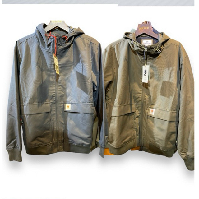 Jaket Hoodie Bahan Tebal 100% Katun windbreaker Original MGEE Nikan c001