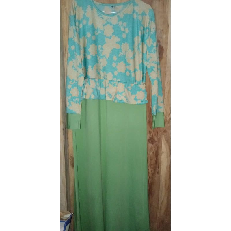 Gamis Dewasa Bunga Biru Tosca