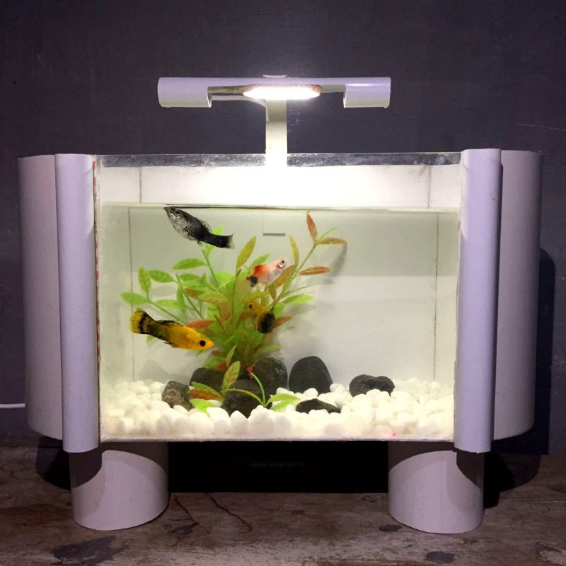 Aquarium mini Fullset Lengkap dengan pompa