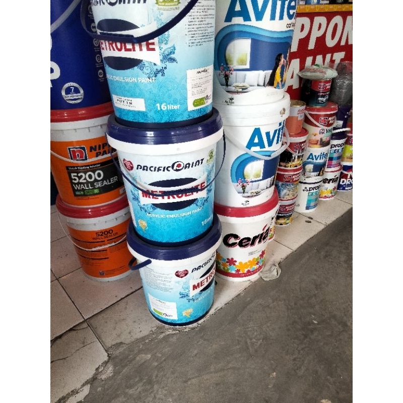 Cat Tembok Metrolet Putih Kebiruan 21kg/Cat plapon