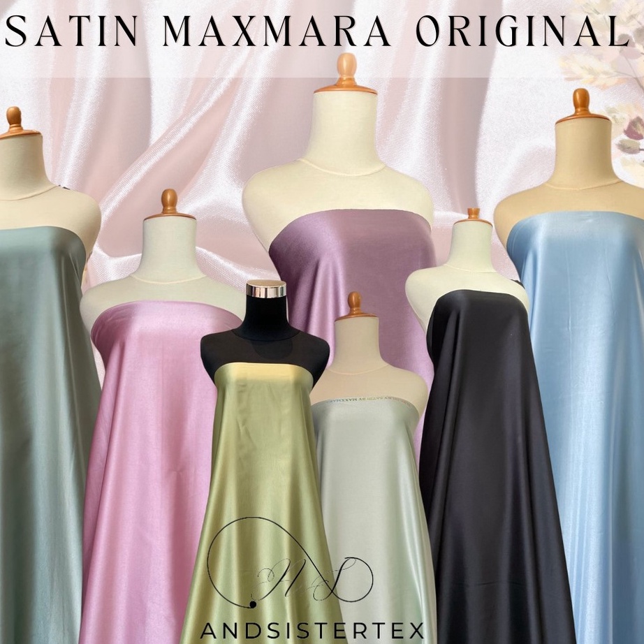 Jangan Sampai Kehabisan Bahan Kain Satin Maxxmaraa Premium Warna Rosegold Taro Pink