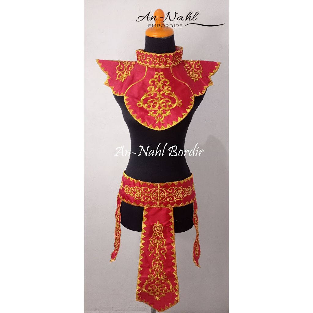 An-Nahl renda Bordir satu set dada lingkar/hiasan dada/kostum tari/aksesoris tarian