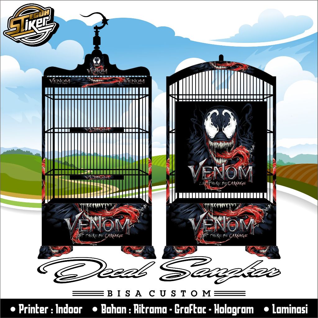 Decal Sangkar Kosan Motif Venom