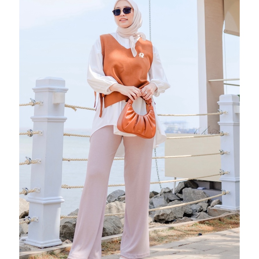 C6369 Diana Restu  Moura Pants  Celana Knit Wanita