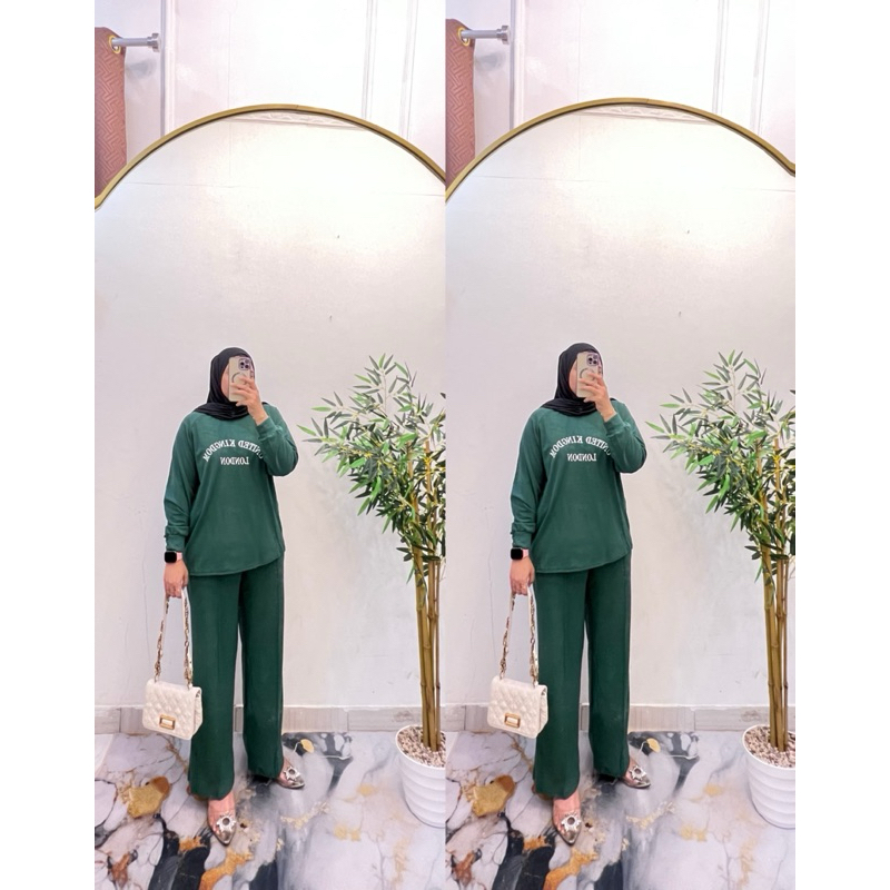 Setelan kaos import london // setelan wanita import