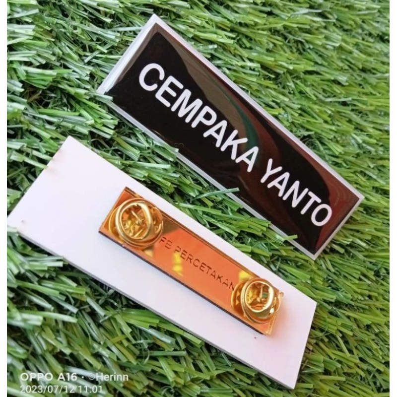 

Name Tag/ Nama Dada Akrilik TNI-POLRI-Brimob 2,5 cm x 8 cm