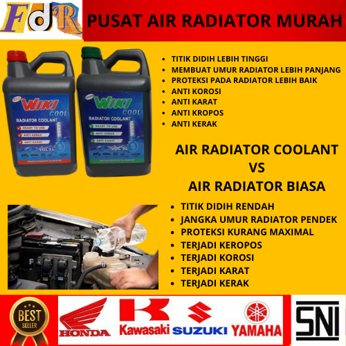 AIR RADIATOR COOLANT MOBIL 5L ANTI KARAT KOROSI TERBAIK USA TECHNOLOGY