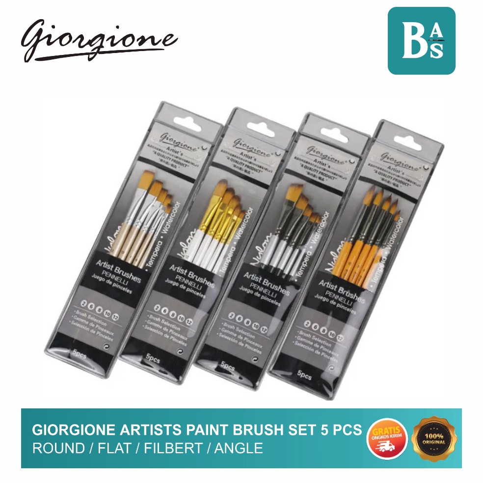 

Giorgione Artists Paint Brushes Set 5 ART J4N3