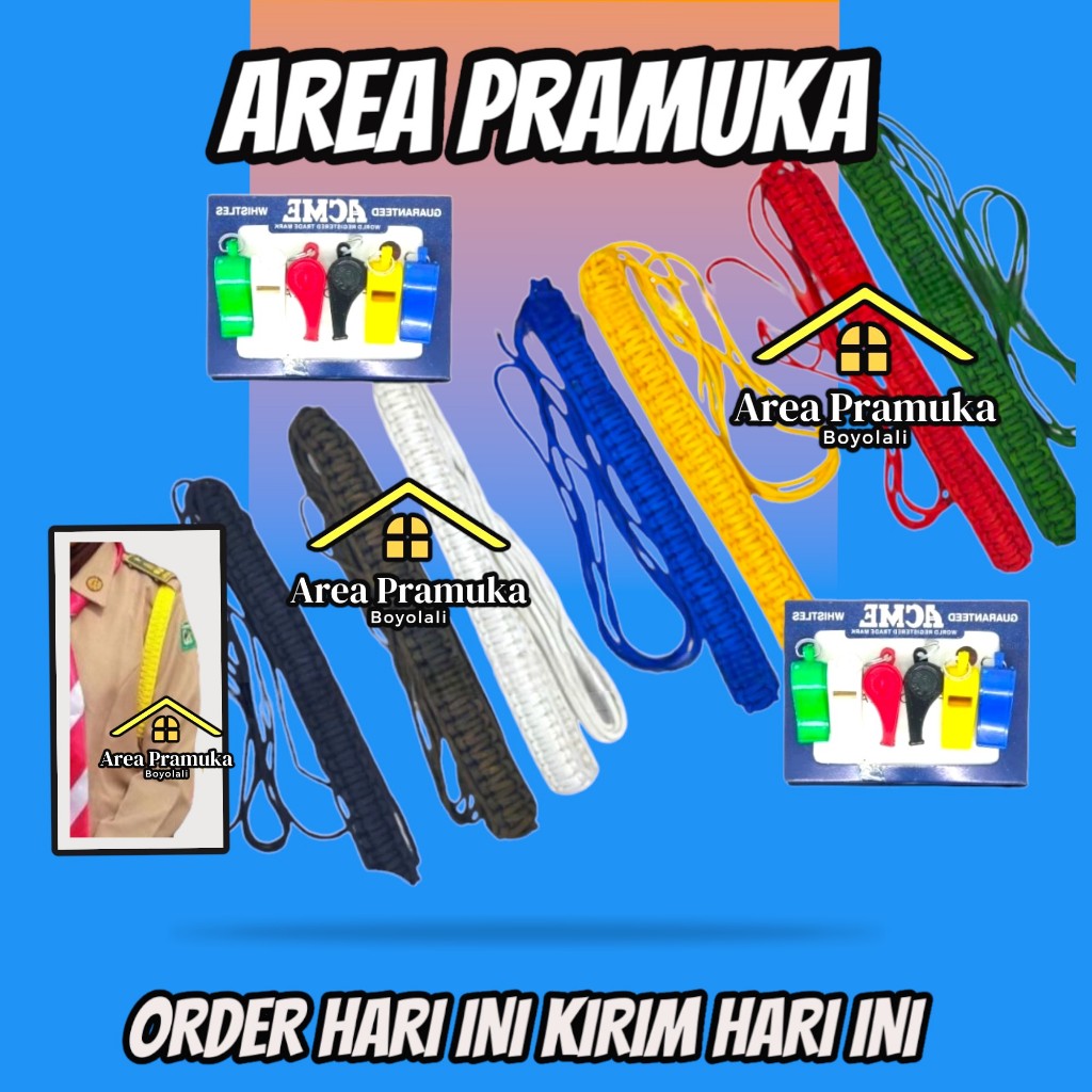 

Talikur pramuka / tali pluit pramuka besar kecil ( bijian )