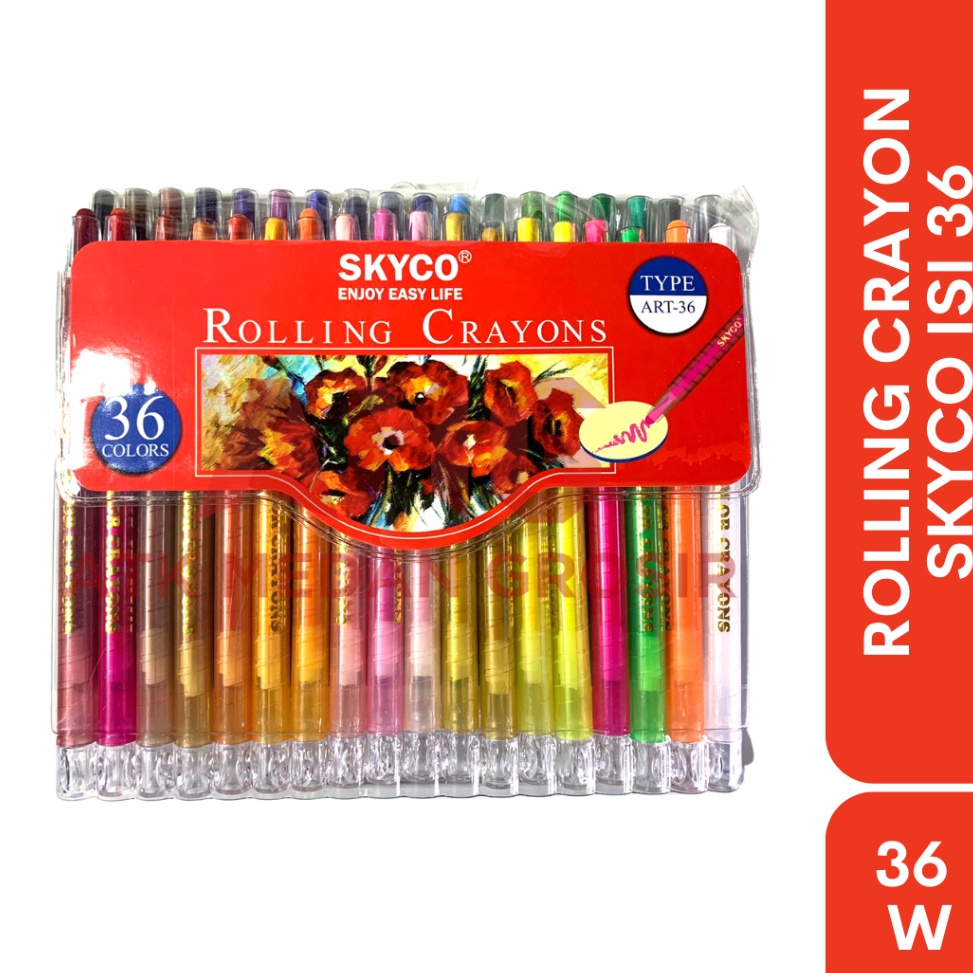 

ROLLING CRAYON SKYCO ISI 36 WARNA CRAYON PUTAR ART L1L5