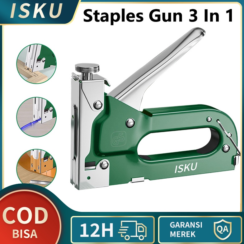 

ISKU Staples Tembak 3 In 1 Tacker Stapler Staples Perekat Powerfull Staples Tembak ART I9T7