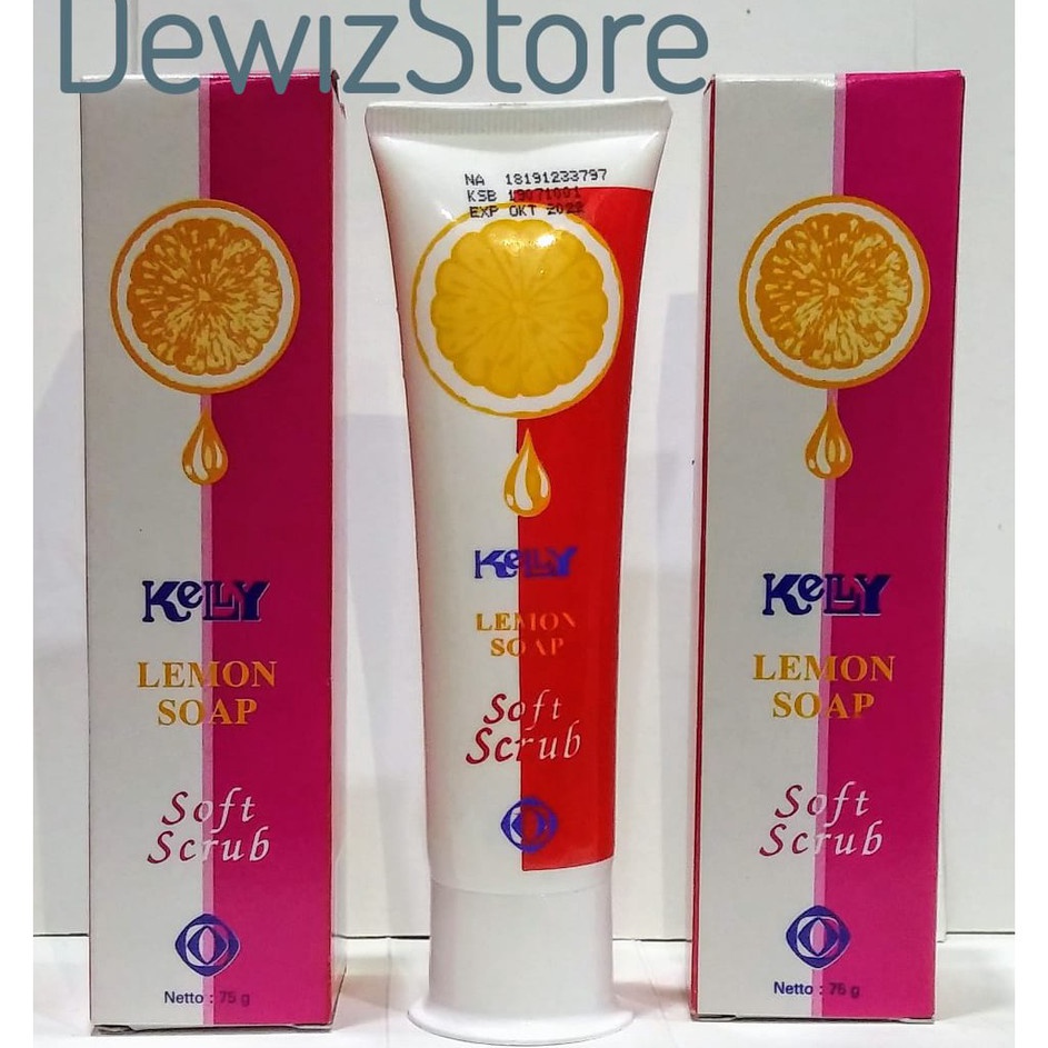 Get Quality  KELLY LEMON SOAP SOFT SCRUB  SABUN CUCI MUKA FACIAL SCRUB  75GR