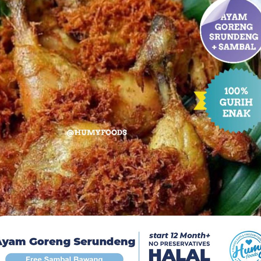 

Terlaku AYAM GORENG SERUNDENG FREE SAMBAL Homemade No MSG
