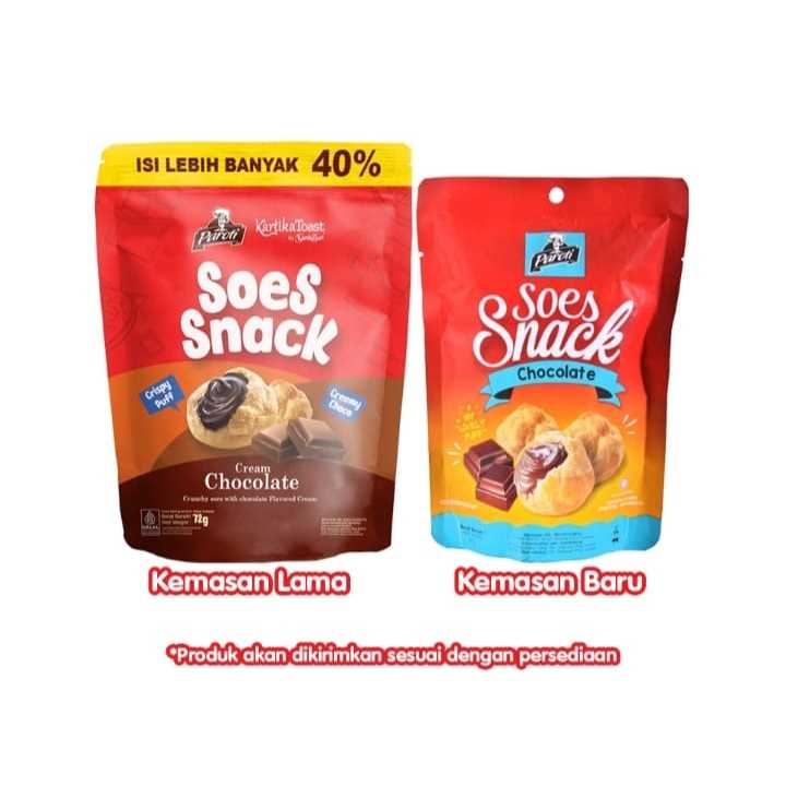 

Paroti Soes Chocolate 72g Paroti Soes Snack Chocolate 72g Soes Kering Isi Coklat Paroti