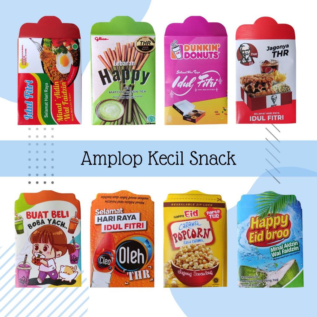 

Amplop THR Lebaran Mini Motif Snack