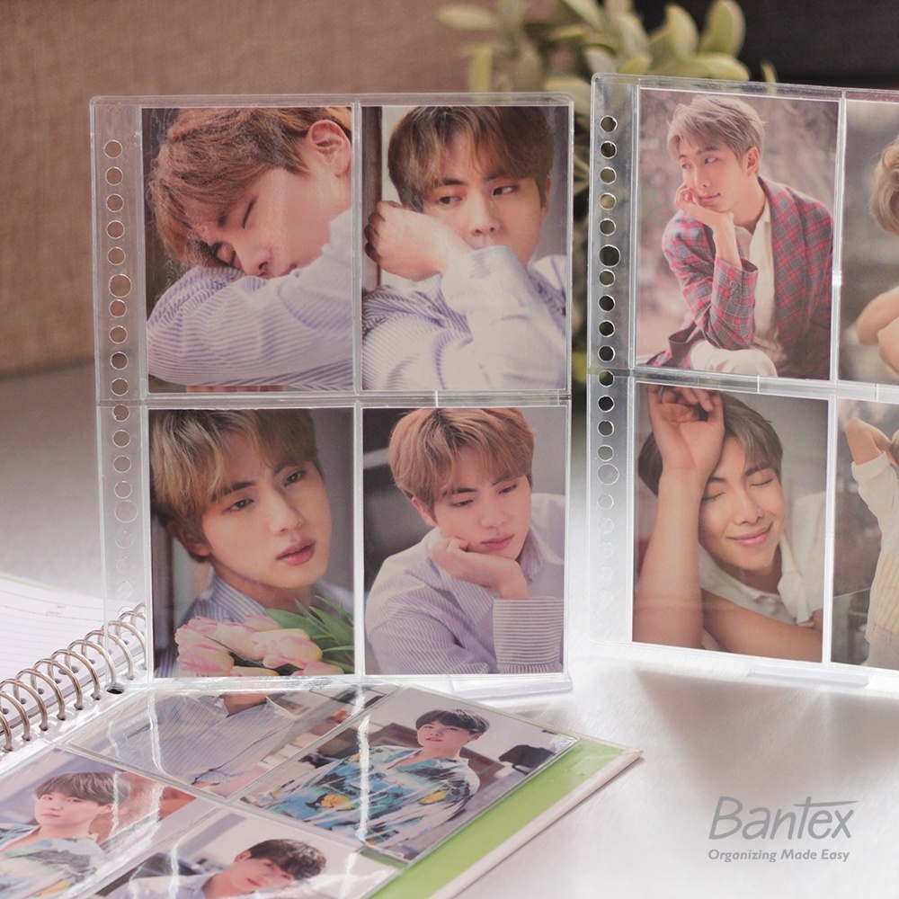 [Zada] Bantex Photocard Collector Pocket Sleeve A5 4P for 2 Ring20 Ring Binder 2150 08