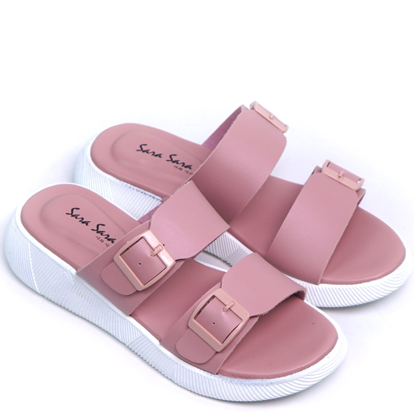 Sara Sara JEAN Sandal wanita casual sendal slop model ban dua cewe kekinian santai