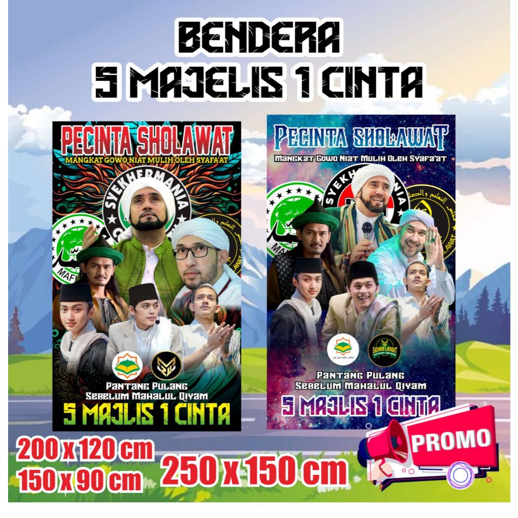 Bendera Sholawat Syekhermania Zahir mania Mafia sholawat gus azmi gus iqdam