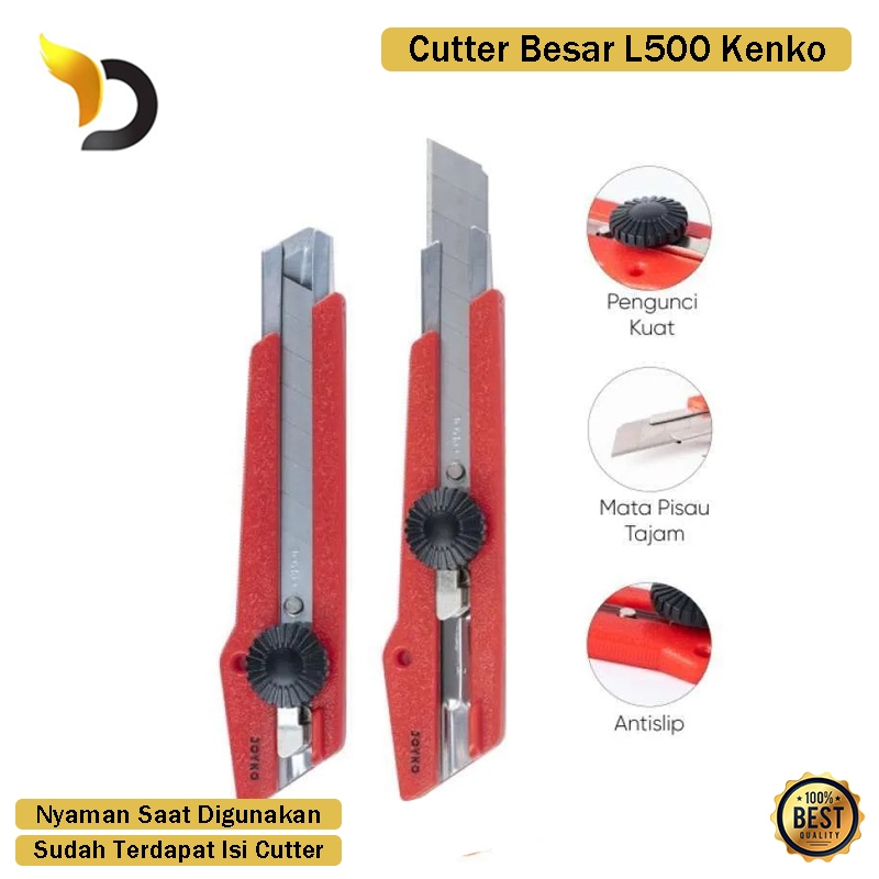 

Cutter Kenko L500 Pemotong Kertas Serbaguna Kater Besar Premium Kuat Awet Original Kenko