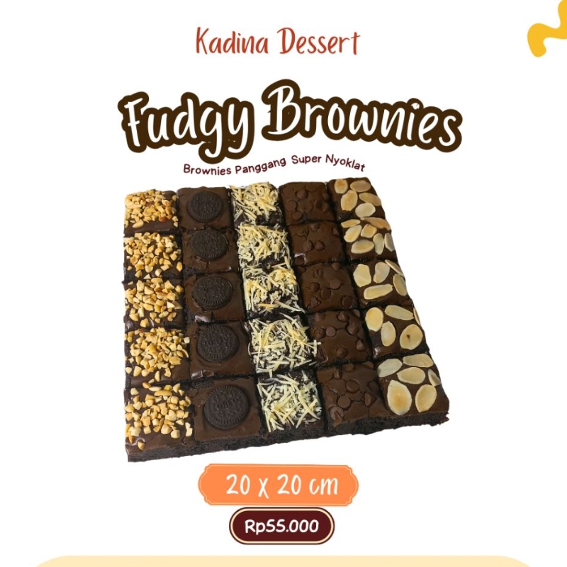 

FUDGY BROWNIES 20X20 PREMIUM | BROWNIES OVEN SEKAT | KUE ULTAH (BROWNIES PANGGANG ISI 25PCS)