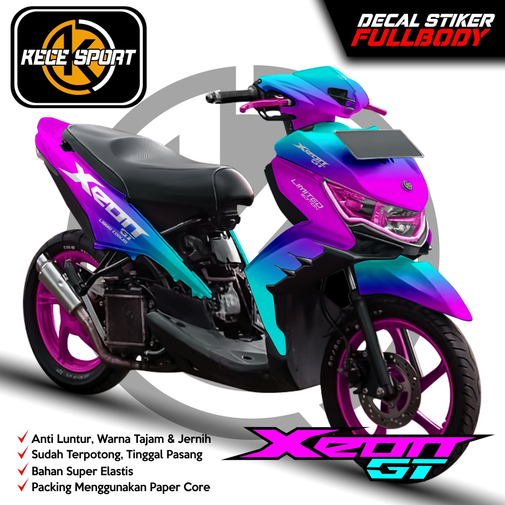 Decal Xeon GT 125 Fullbody // Stiker Variasi Xeon GT 125 Motif Bunglon