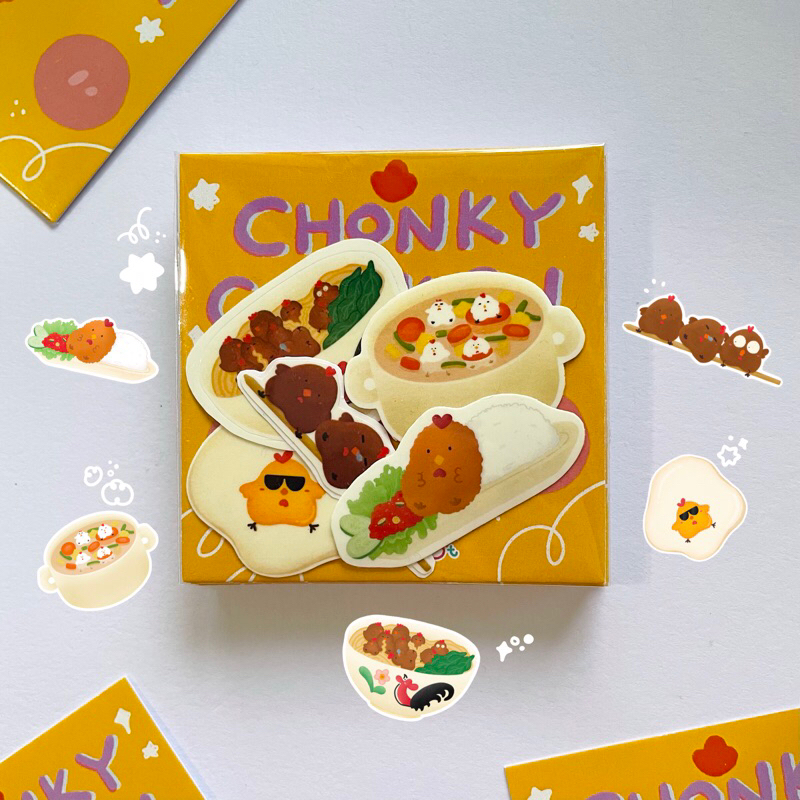 

POPINPOT - Chonky Chicken Sticker | Stiker Aesthetic DIY | Dekorasi Journal Diary | Stiker sheet | Stiker Buku