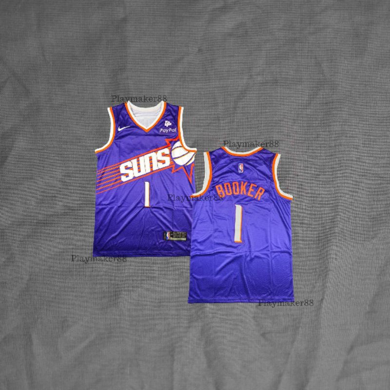 Baju Jersey Basket Swingman NBA Devin Booker Phoenix Suns Ungu 2024
