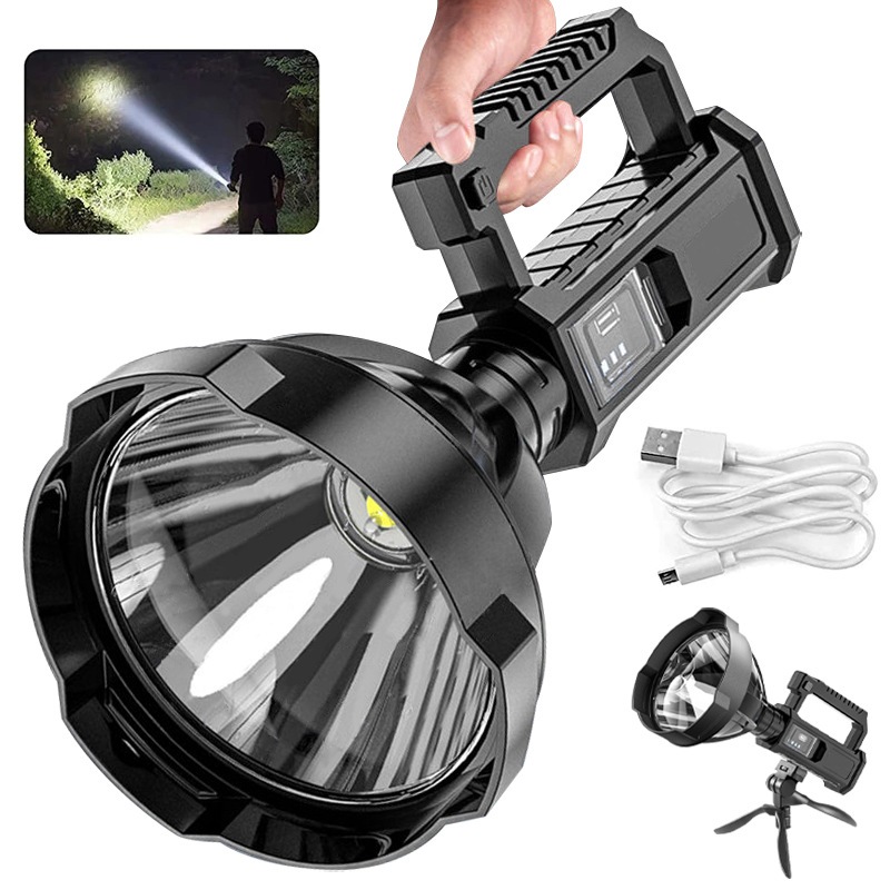Senter LED super terang X2000 W591 Big Lamp LED XHP70 USB charger hp anti air jarak penerangan 1000M
